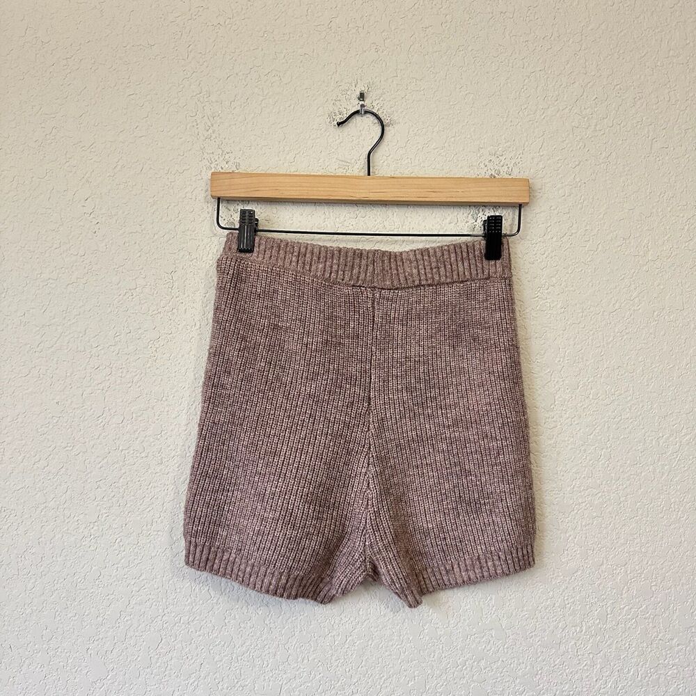 ANTHROPOLOGIE SATURDAY SUNDAY Knit Shorts Brown Pull On High Rise